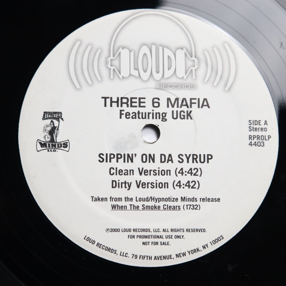 THREE 6‎ MAFIA - SIPPIN' ON DA SYRUP - HIP HOP SINGLE